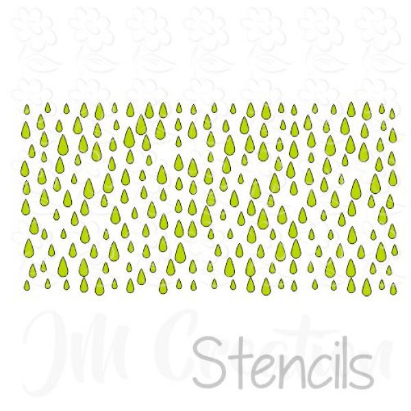 Stencil DIN lang - Regentropfen horizontal